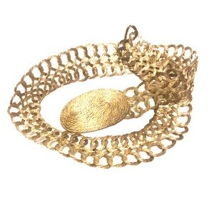 {VINTAGE} wire/metal movable braided belt.